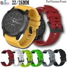 26mm silikon saat kayışı Garmin Fenix 6X 5X 3 3HR quaitx3 hızlı yayın kolay fit bilek kayışı 22MM garmin Fenix 6 5 bant