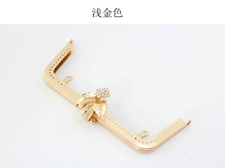 K675 trapezoidal 20.5CM embossing Leaves flowers buckle lock purse frame DIY Kiss lock Coin Purse accessories