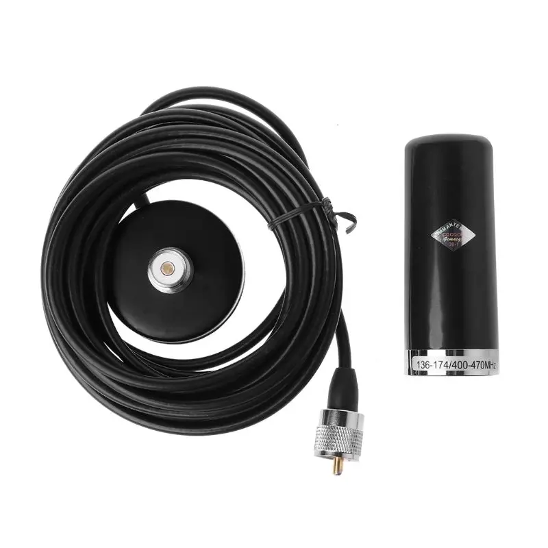 

HH-N2RS Dual Band Antenna PL-259 UHF/VHF Set with Magnetic Mount Base 5M Cable for Car Vehicle Mobile Radio Accessories