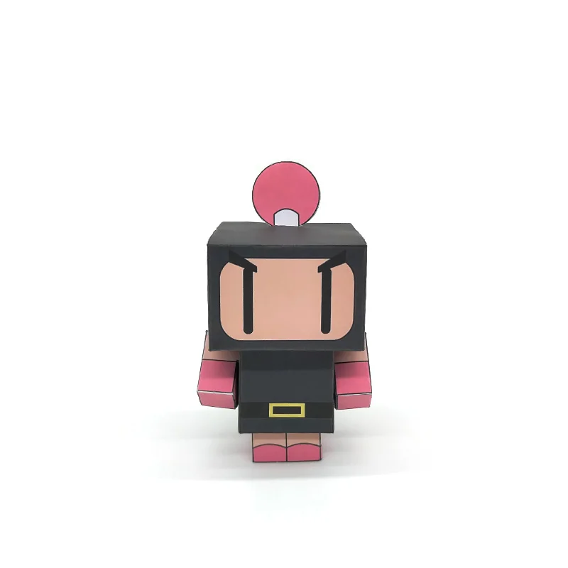 Без клея Bomberman Мини Складная резка милый 3D бумажная модель бумажное ремесло Япония Аниме Фигурка DIY Cubee дети взрослые ремесленные игрушки CS-018