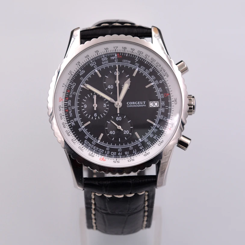 Мужские часы Топ люксовый бренд спортивные наручные часы хронограф кварцевые Военные Натуральная Кожа Дата мужские часы Relogio Masculino D3