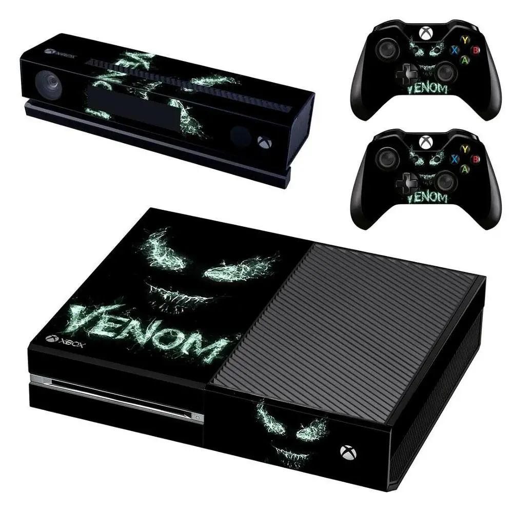 

Stickers Venom For Xbox one Skin Vinly Decals Sticker Pegatinas Adesivo For Xbox one console Kinect Two controller Skins