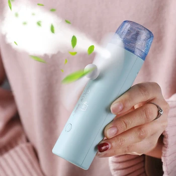 

2 in 1 Portable Handhold Water Mist Fan Functions Fan Water Cooling Spray Fan Humidification Fan Face Water Humidification Fan