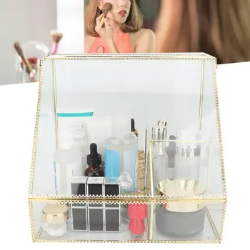 

Tranparent Cosmetics Storage Box Exquisite Lipstick Serum Toner Perfume Organizer Box