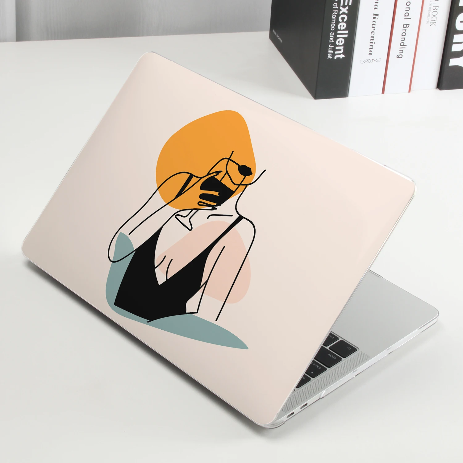 3D Printing Abstract Lines Woman Case For Macbook Air 13 A2337 A2179 A2338 2020 M1 Chip Pro 12 11 15 A2289 Mac book Pro 16 A2141
