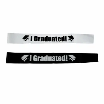 

1PCS Single Sided I Graduated Satin Ribbon Sash Photo Booth Props 2 Colors High School Celebration Party Supplies