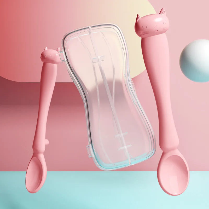 

Baby Silicone Temperature Sensing Spoon Infant Training Spoons Child Feeding Tableware Soft Spoon Head Temperature Sensing Tools