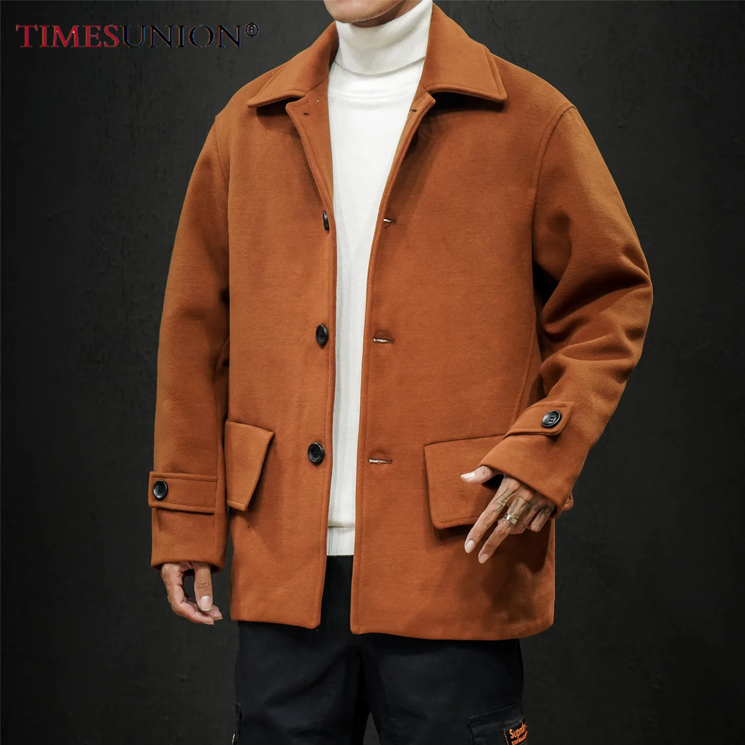 2020 Winter Wool Jacket Men High-quality Wool Coat Casual Loose Collar Wool Coat Men's Trench Coat 4XL 5XL 2020 Winter Wool Jacket Men High-quality Wool Coat Casual Loose Collar Wool Coat Men's Trench Coat 4XL 5XL