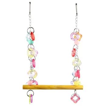 

1Pc Bird Swing Cage Lovely Durable Chewing Fun Pet Swing Toy Parrot Stand Bird Stand for Playing