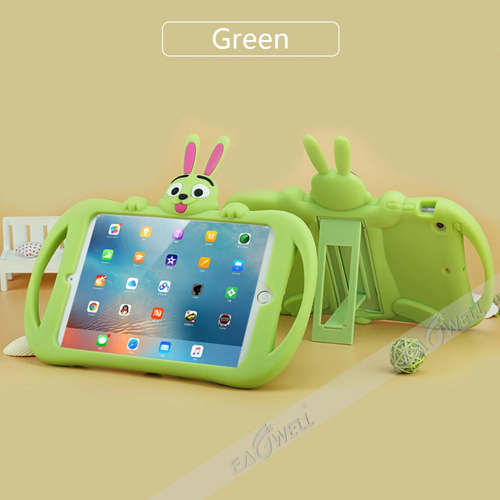 Универсальный 9,7 дюймов чехол для планшета милый кролик дизайн Kickstand чехол для iPad5/6 iPad 9,7 Мягкий Силиконовый противоударный защитный чехол