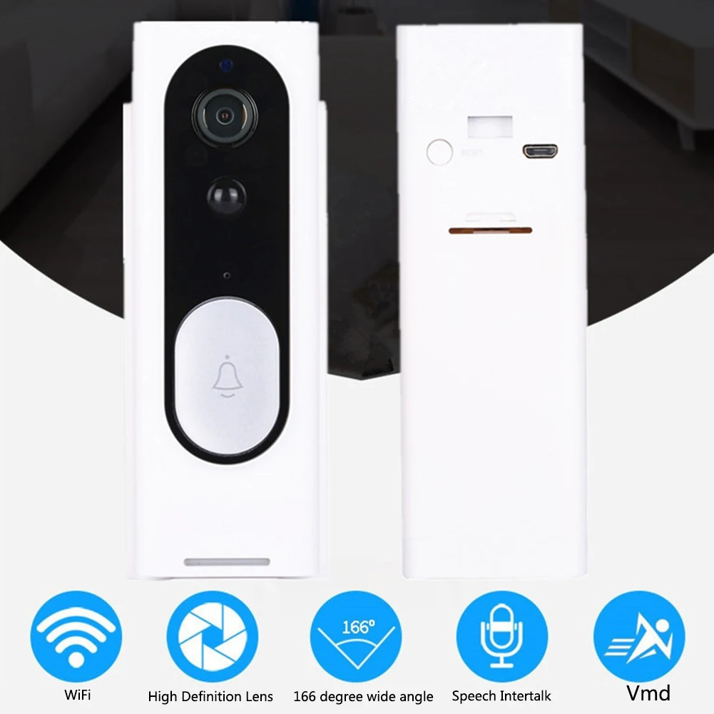 M13 беспроводной дверной звонок в режиме реального времени wifi Домашняя безопасность ABS сигнализация умный Видимый видео удаленный