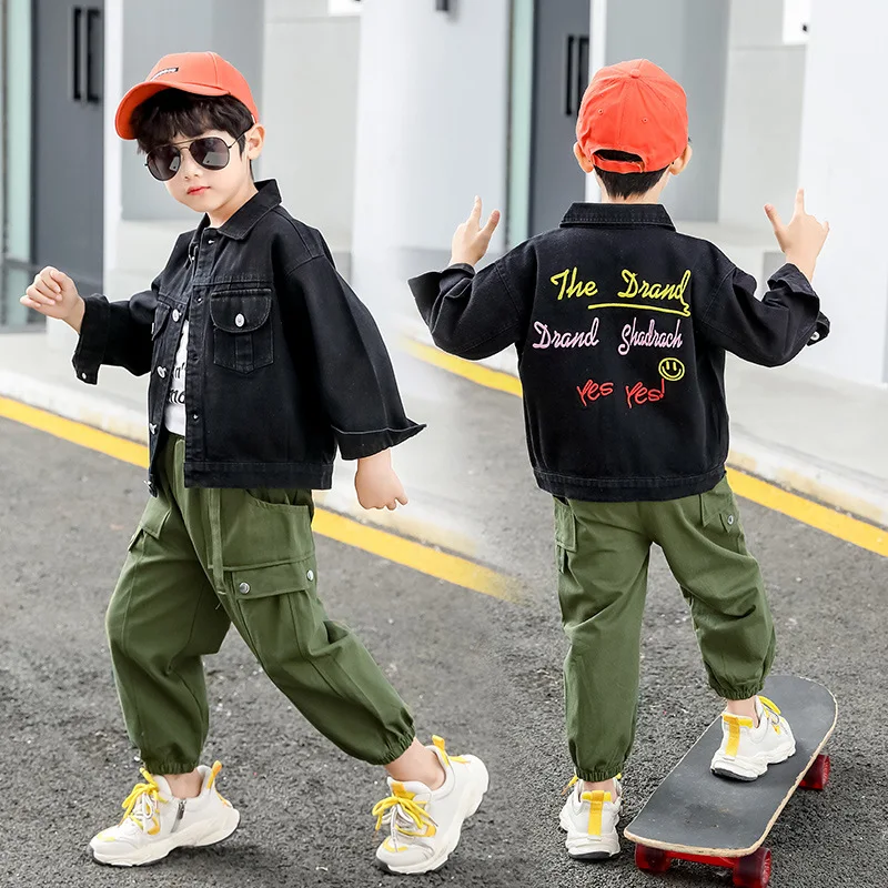 

Boys' Denim Jacket Spring And Autumn 2020 New Style KID'S Jacket Big Boy Fashion Boy Western Style Fashion Men's Lightweight Jac