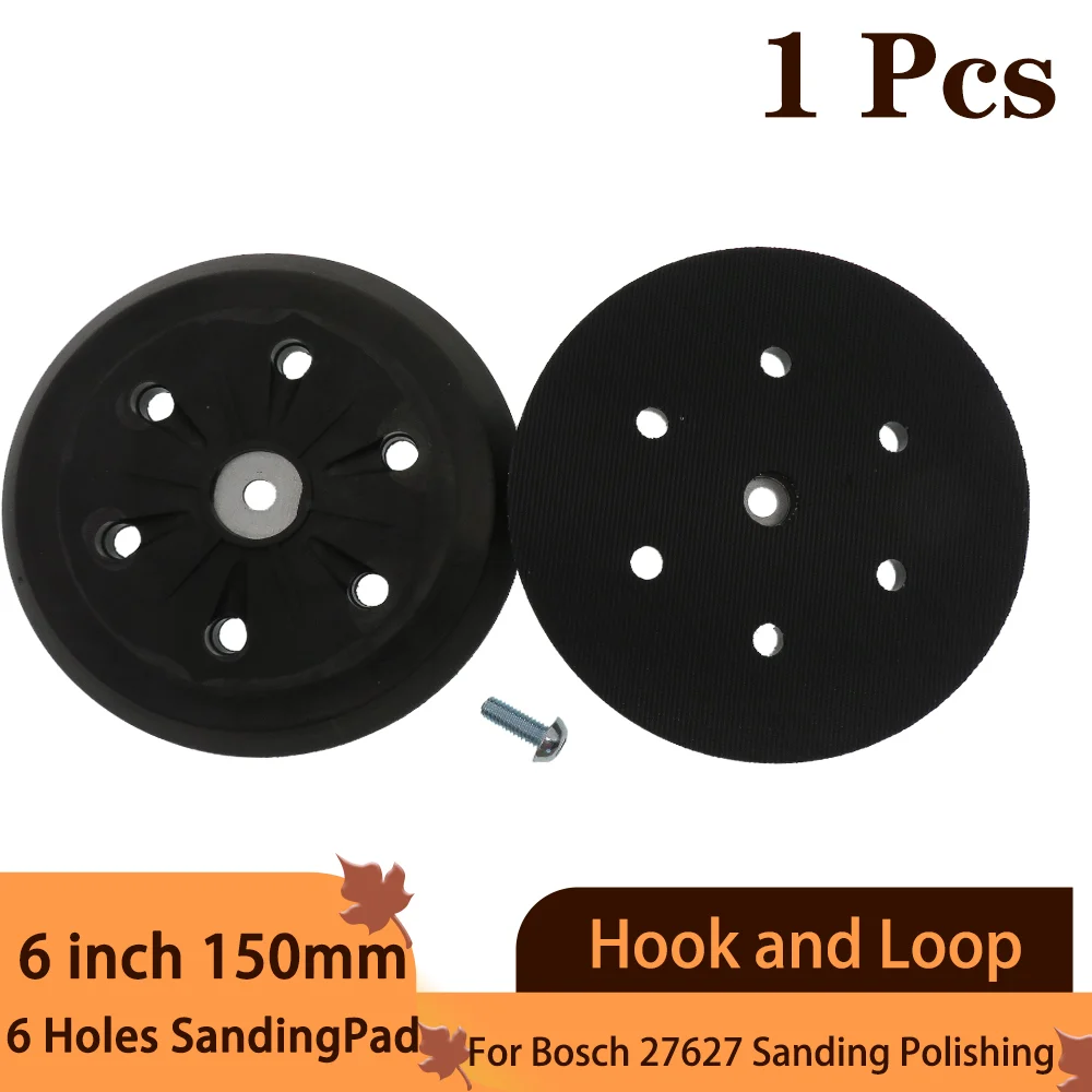 6" Inch 150mm Hook And Loop Sanding Pad Replacement Backing Plate With