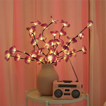 

Phalaenopsis Tree Branch Light Floral Lights Home Christmas Party Garden Decor Home lighting #4O22
