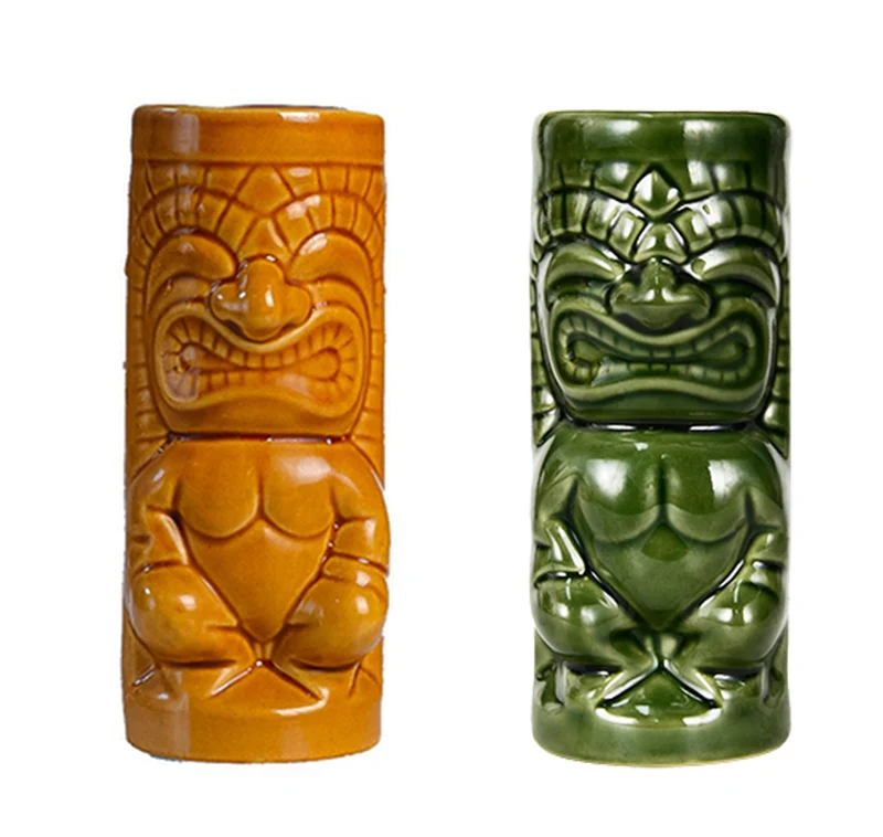 Гавайские кружки Tiki Коктейльная чашка пивная кружка для вина керамические