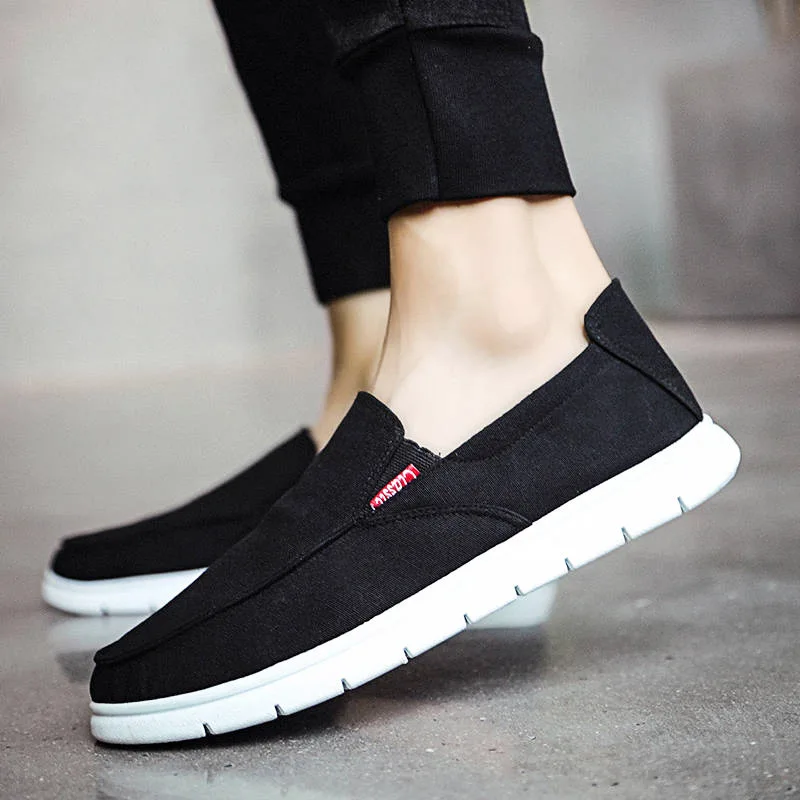 

Autumn New Style Breathable MEN'S Casual Shoes Korean-style Versatile Slip-on Shoe Lazy Canvas Athletic Shoes