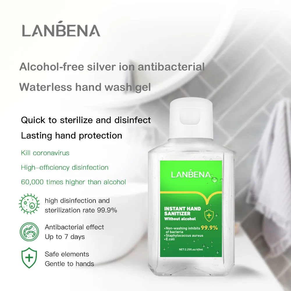 

60ML Hand Sanitizer Antibacterial Moisturizing Disposable No Clean Hand Sanitizer Gel No alcohol New Arrival Hand Wash Gel