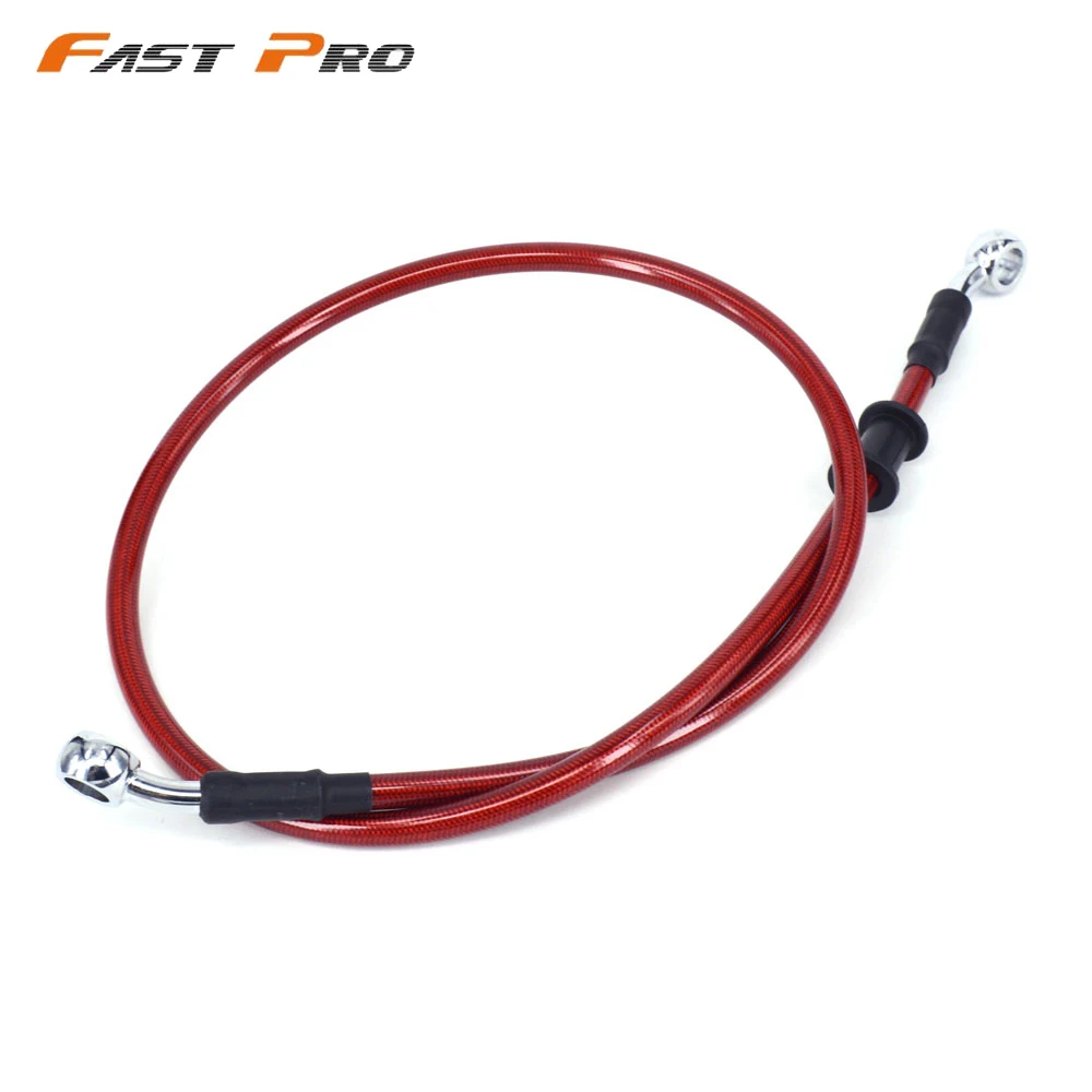 Red Motorcycle 500mm-2000mm Braided Steel Hydraulic Brake Clutch Radiator Oil Cooler Hose Line Pipe Tube 28 Degree Banjo | Автомобили и