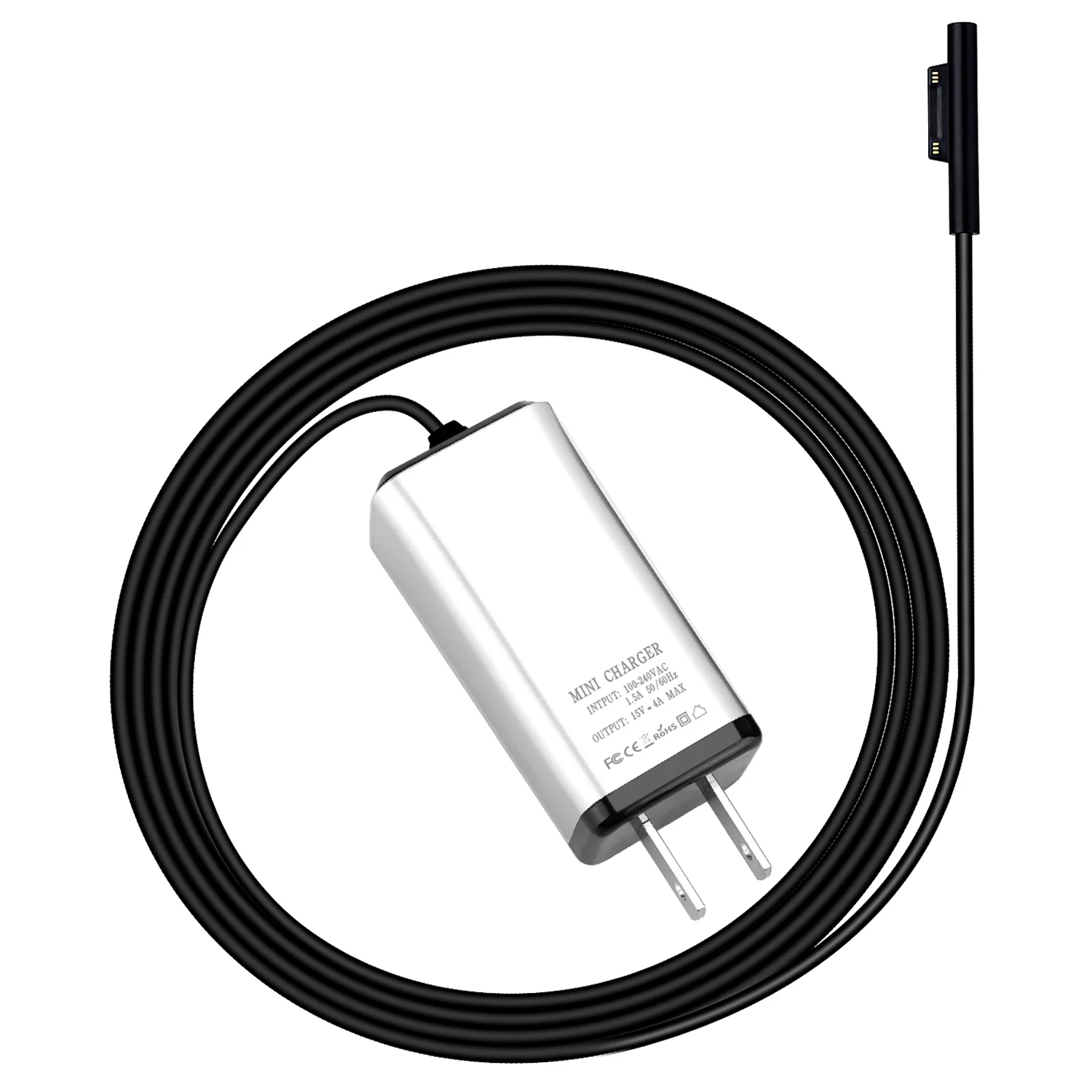 

Surface Book Mini Charger Surface Pro 5 Charger 65W 15V 4A Replacement Power Supply Adapter For Microsoft(US Plug)