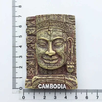 BABELEMI высокое качество ручной работы Камбоджа Angkor Wat 3D магниты на холодильник мировые дорожные сувениры магнитные наклейки на холодильник - Цвет: Белый