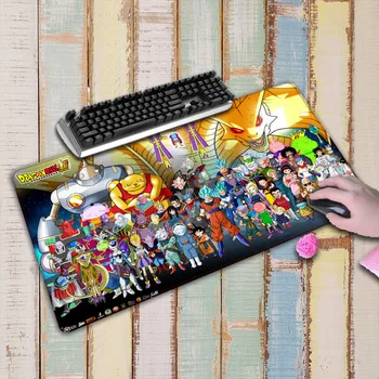 

Dragon Ball Anime Large Gaming Mouse Pad Gamer White Locking Edge Keyboard Mouse Mat Desk Mousepad for CS GO LOL Dota
