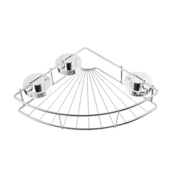 

Seamless Suction Cup Rack Bathroom Kitchen Stainless Steel Wall-Mounted Tripod Storage Basket Strong Suction Cup Rack