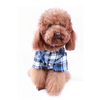 

2020 New Fashion Cute Plaid Dog Clothes Summer Dog Shirts for Small Medium Dogs Pet Clothing Yorkies Chihuahua Clothes Best Sale