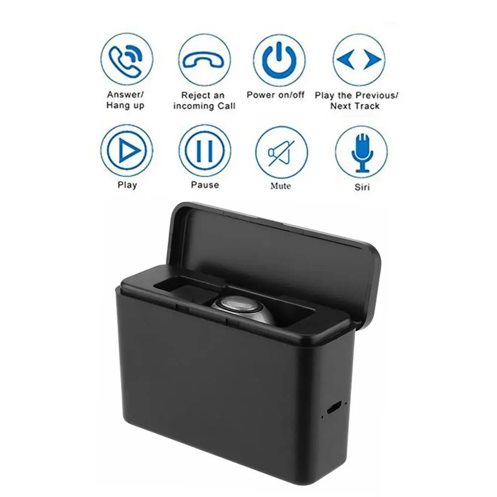 Bluetooth 5 Earphones TWS In Ear Waterproof Wireless Earphone Stereo Earbuds Sports Headset With charge box for iphone huawei