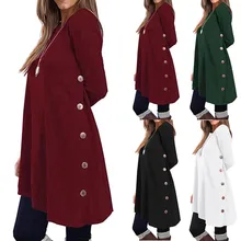 ^#Cheap Womens Autumn Winter Casual Long Sleeve Pullover Button Tops Blouse Sweatshirt button irregular hem top ^#Cheap Womens Autumn Winter Casual Long Sleeve Pullover Button Tops Blouse Sweatshirt button irregular hem top