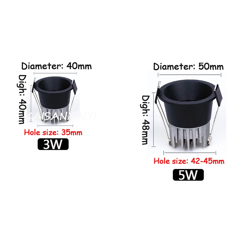 Anti-Corrosion Dimmable LED Downlight 3W 5W Anti-Glare Led Ceiling Lamp LED Spot Lighting Bedroom Kitchen COB Recessed Downlight led downlight,recessed ceiling spotlight,ceiling lamps
