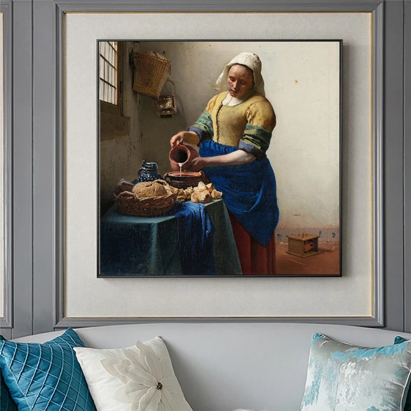 Johannes The Milkmaid знаменитые художественные настенные картины плакаты и принты