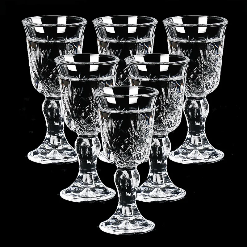 6pcsx17ml Lead-free Handmade Blown Chinese Baijiu Glasses for Strong Spirit Vodka Shot Glass