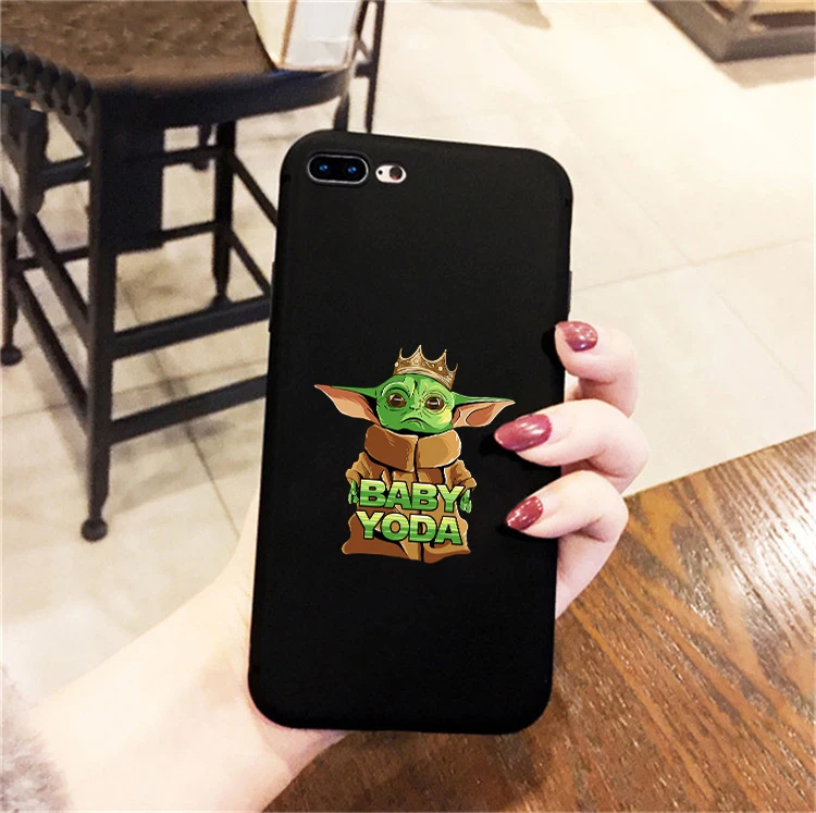 Baby yoda meme милый мягкий силиконовый цветной чехол для телефона для iPhone 6S 7 8 6plus 7 plus 8plus XR XS XSMAX 11 Pro