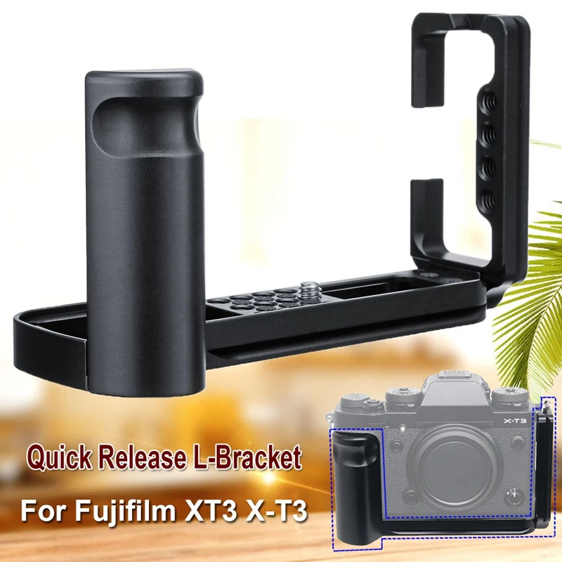 FFYY-Quick Release Plate рукоятка l-пластина держатель кронштейн с 1/4 винтовой головкой крепление для Fujifilm Xt3 X-T3 штатив для цифровой камеры
