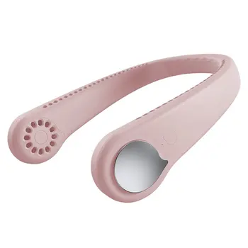 

Summer Mini Hanging Neck Fan USB Rechargeable Fan Air Cooler Portable Halter Fan for Office Travel Sports Ventilator No Timing