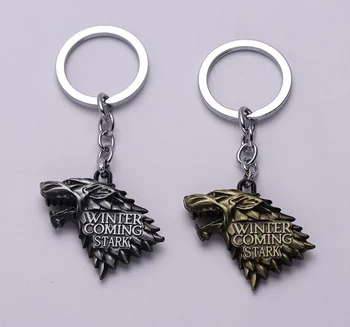 

30Pcs Game of thrones Keychain House Stark Key Chain Song Of Ice And Fire Key Rings Holder Souvenir For Gift Jewelry