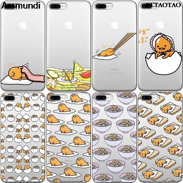 Чехлы для телефона KETAOTAO Funny Gudetama с мультяшным яйцом iPhone 6S 7 8 PLUS XR XS Max прозрачный