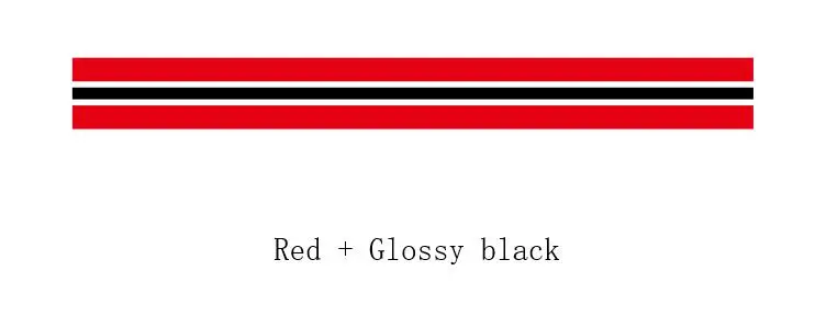 Красочные гоночные полосы автомобиля капот стикер для сиденья ATECA FR X-Perience авто капот крышка двигателя Декор наклейки - Название цвета: Red-Glossy black
