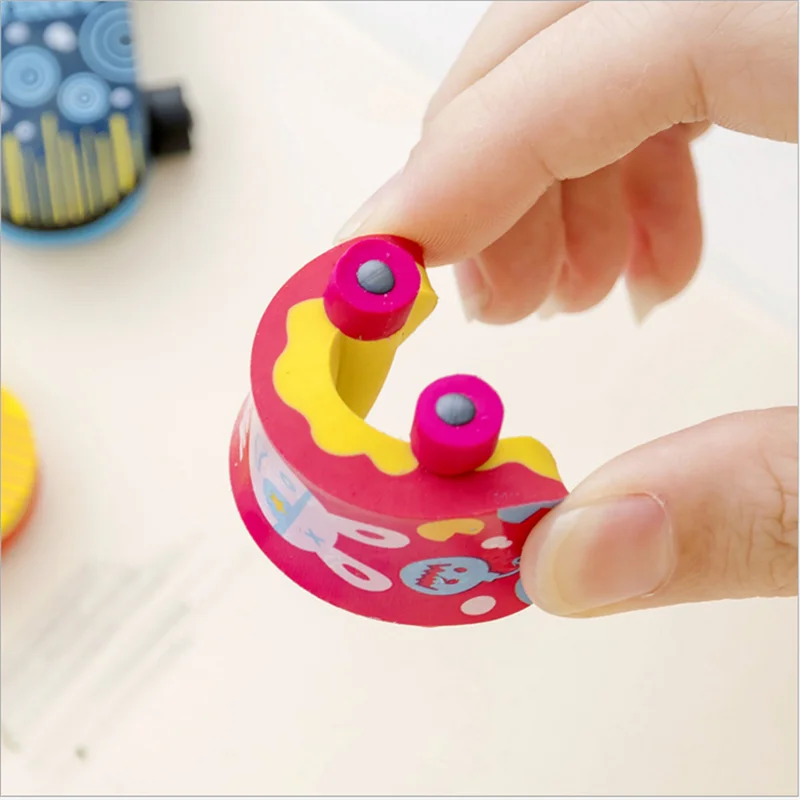 Eraser Stationery Cute Cartoon Skateboard Pencil Eraser School Supplies Gift Kids Student Learning Office School Stationery 1PCS