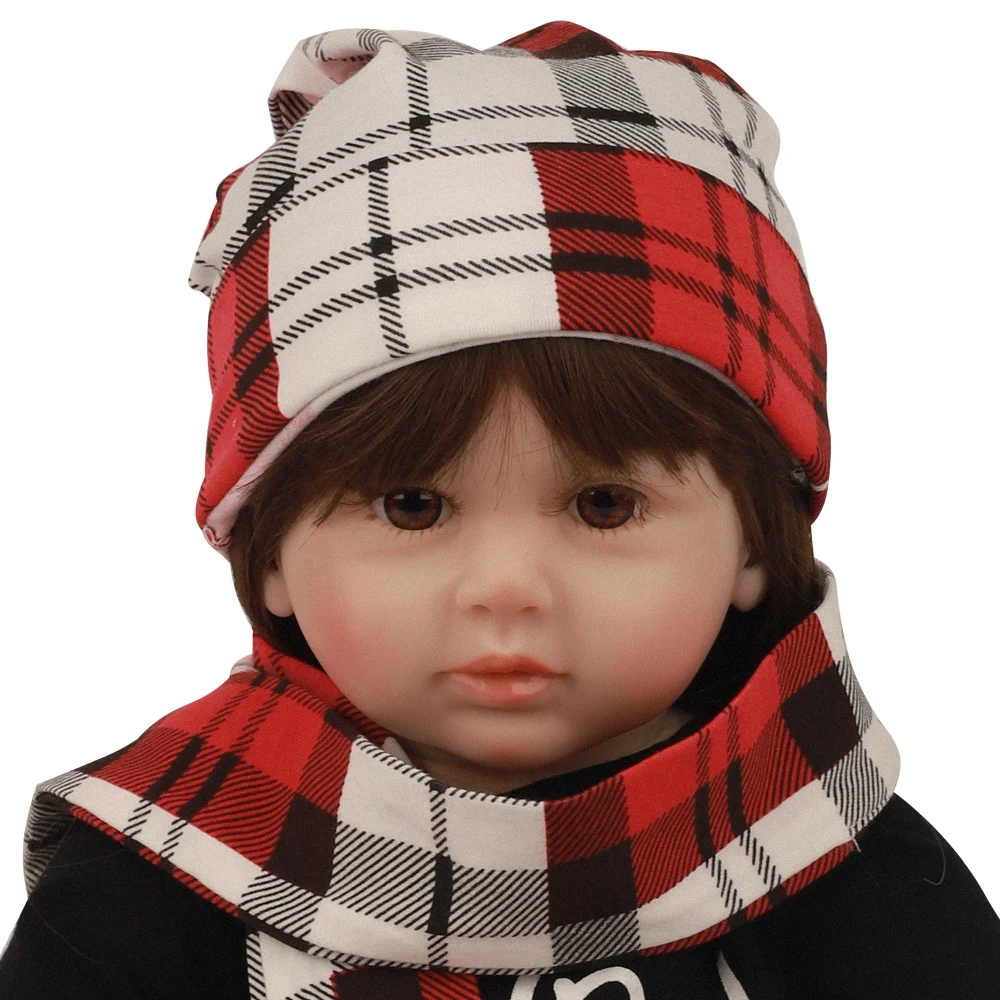 So Truly Like 24Inch Bebe Reborn Baby Dolls Soft Silicone Stuffed Dolls Cloth Body 60CM Newborn Reborn Babies For Kids Xmas Gift