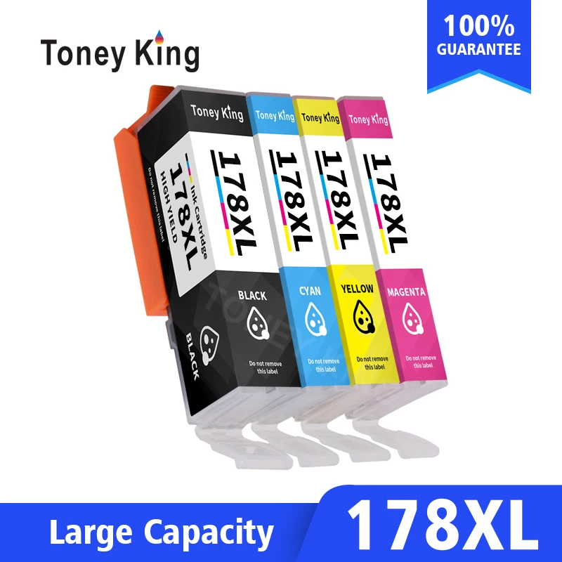 

4 Color Compatible Ink Cartridge for HP 178 XL for HP178 178XL Photosmart 5510 5515 6510 7510 B109a B109n B110a Printer