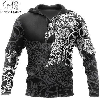 

Viking Raven Munin Tattoo All-Over Print 3D Hoodie and Sweatshirt Harajuku Fashion hoodies Unisex Casual Jacket pullover DW0026