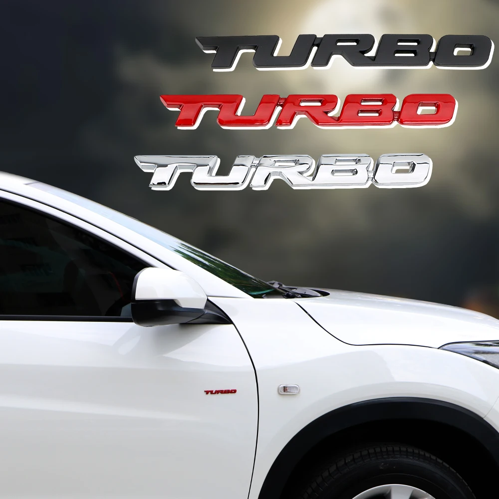 Авто-Стайлинг автомобиля Стикеры 3D Металлическая Эмблема TURBO Авто Дверь Наклейка