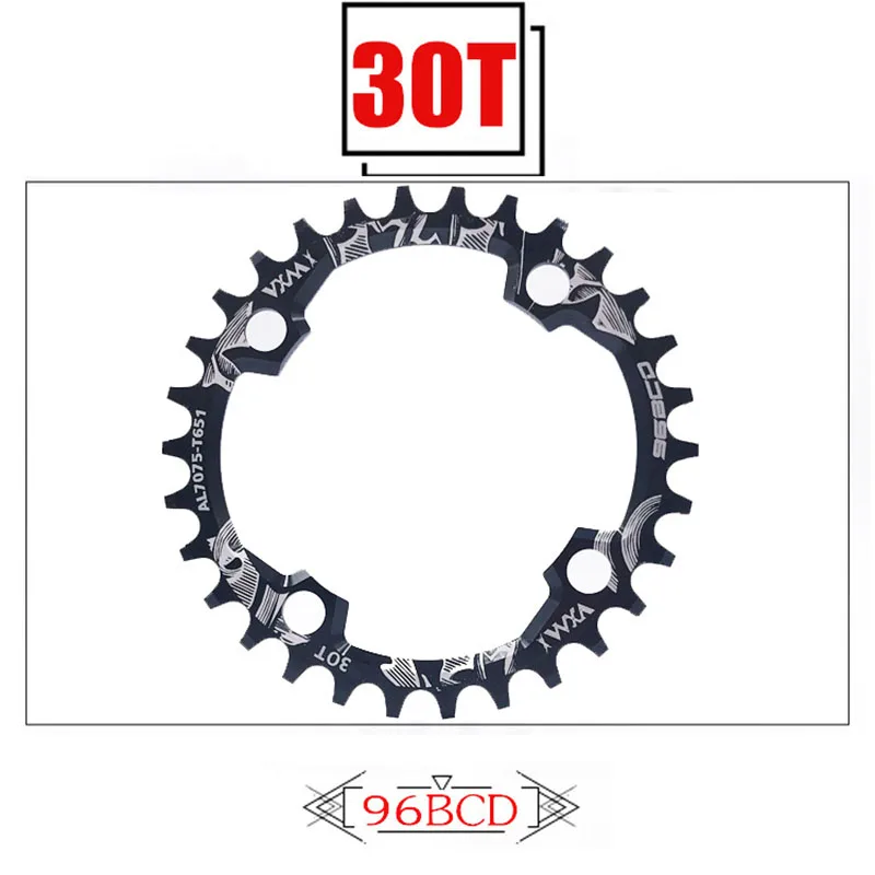 VXM MTB велосипедный однодисковый 96BCD горный велосипед Звездочка 30 т сплав