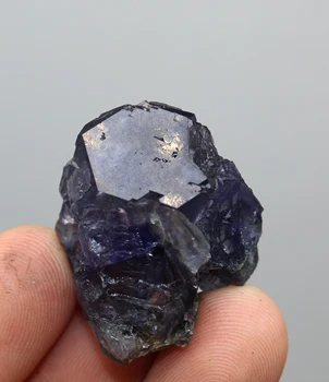 

17g Natural Polyhedral Fujian Tanzanite Purple fluorite cluster mineral specimens Gem level Stones and crystals Healing crystal