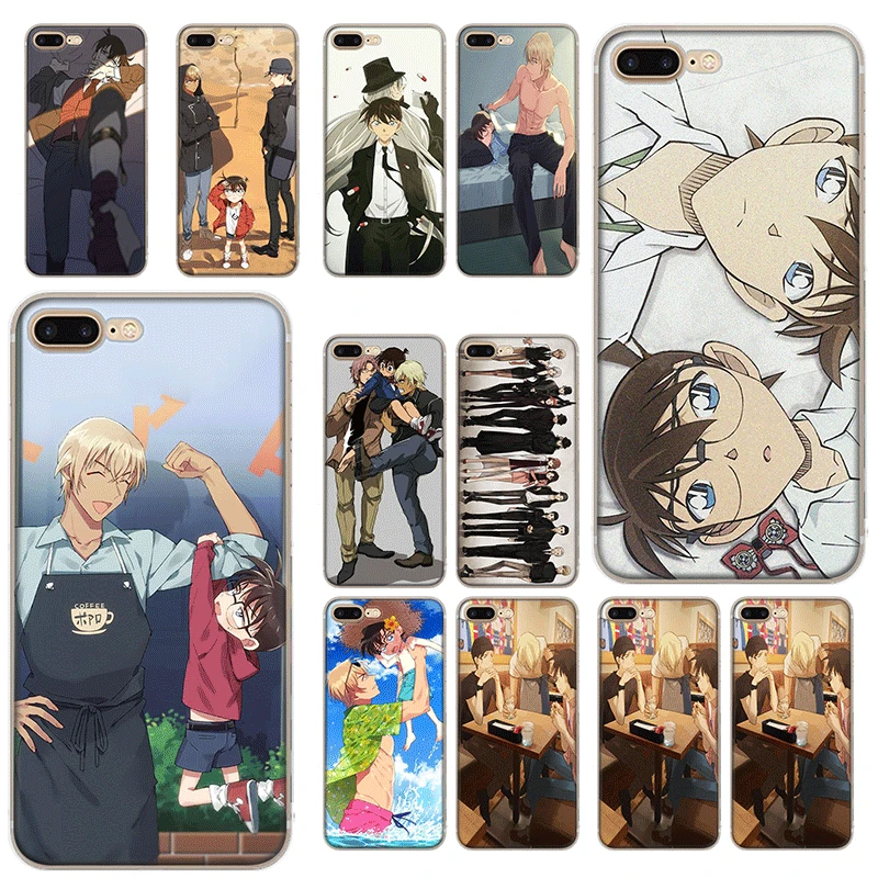 Чехол для мобильного телефона iPhone 11 Pro 6 6s 7 8 P Lus iPhone XR X XS Max 5 5S SE Shell Detective Conan, Жесткий Чехол