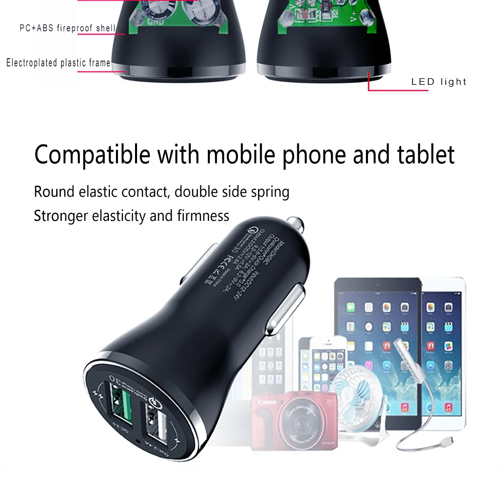 KEJI Быстрая зарядка 3,0 USB зарядное устройство для iphone 11 Pro samsung huawei SCP Xiaomi QC3.0 автомобильное зарядное устройство для мобильного телефона мини автомобильное зарядное устройство