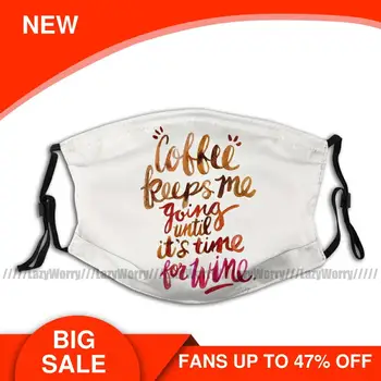 

Wine Mouth Face Mask Coffee Wine Brown Facial Mask Beautiful with 2 Filters Fashion for Adult Mask