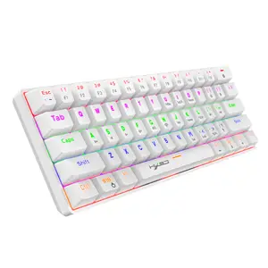TMKB T68SE RGB USB Mini Gaming Mechanical Keyboard Red Switch 68 Key Gamer  for Computer PC Laptop 65% Wired Detachable Cable