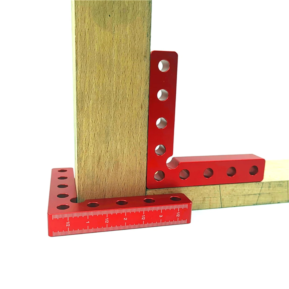 

Woodworking 90 Degrees L-Shaped Auxiliary Fixture Right Angle Positioning Ruler Splicing Board Fixing Clip Measuring Tool